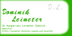 dominik leimeter business card